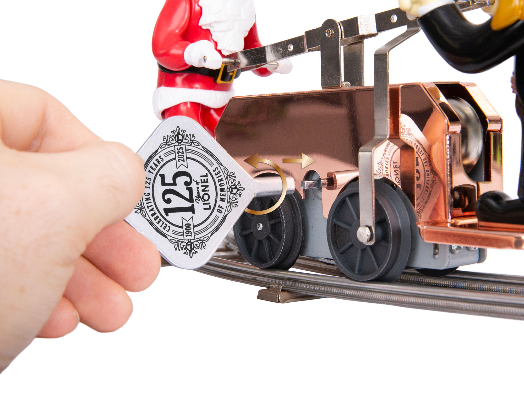 Lenny/Santa Handcar - Bronze