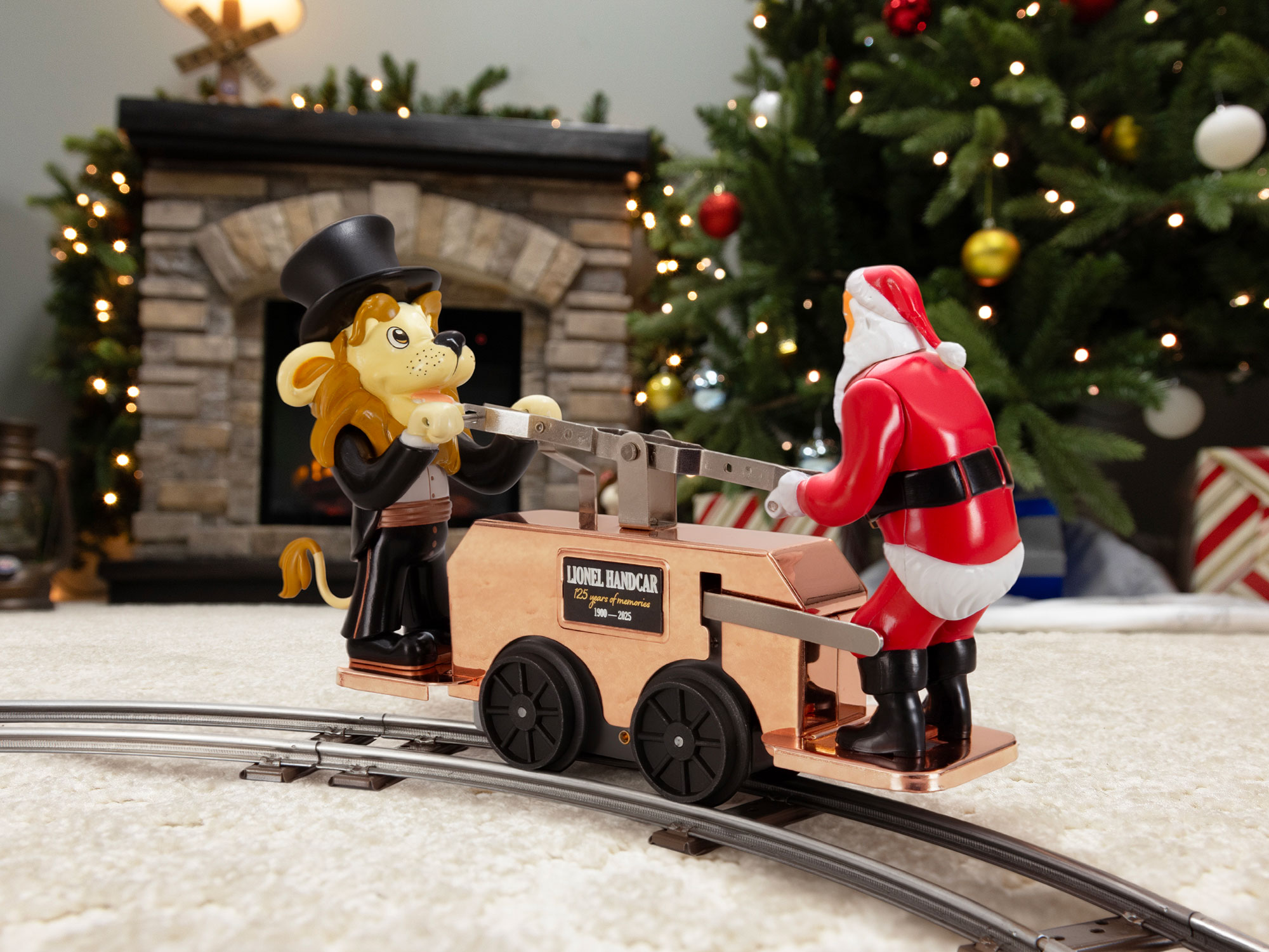 Lenny/Santa Handcar - Bronze