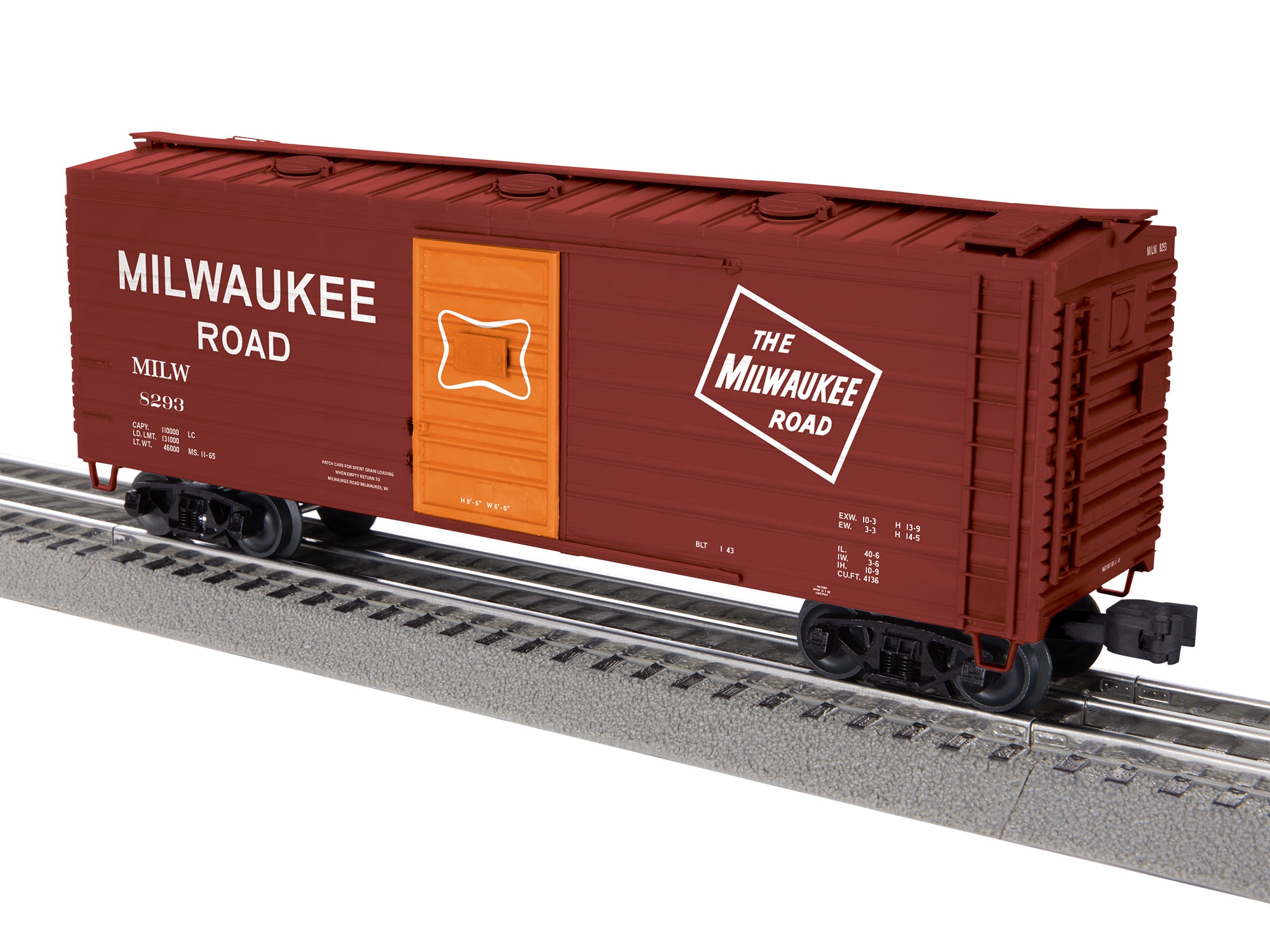 Milwaukee Road Rib-side Boxcar w/ roof hatches #8293