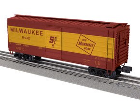 Milwaukee Road Rib-side Boxcar (yellow band) #8376