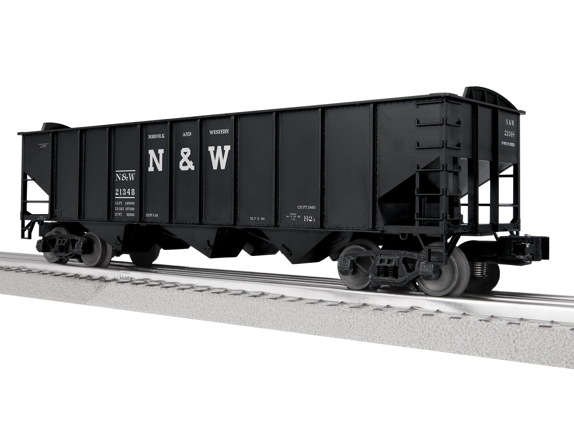 Norfolk & Western 3-Bay Hopper w/Peaked Ends #21348