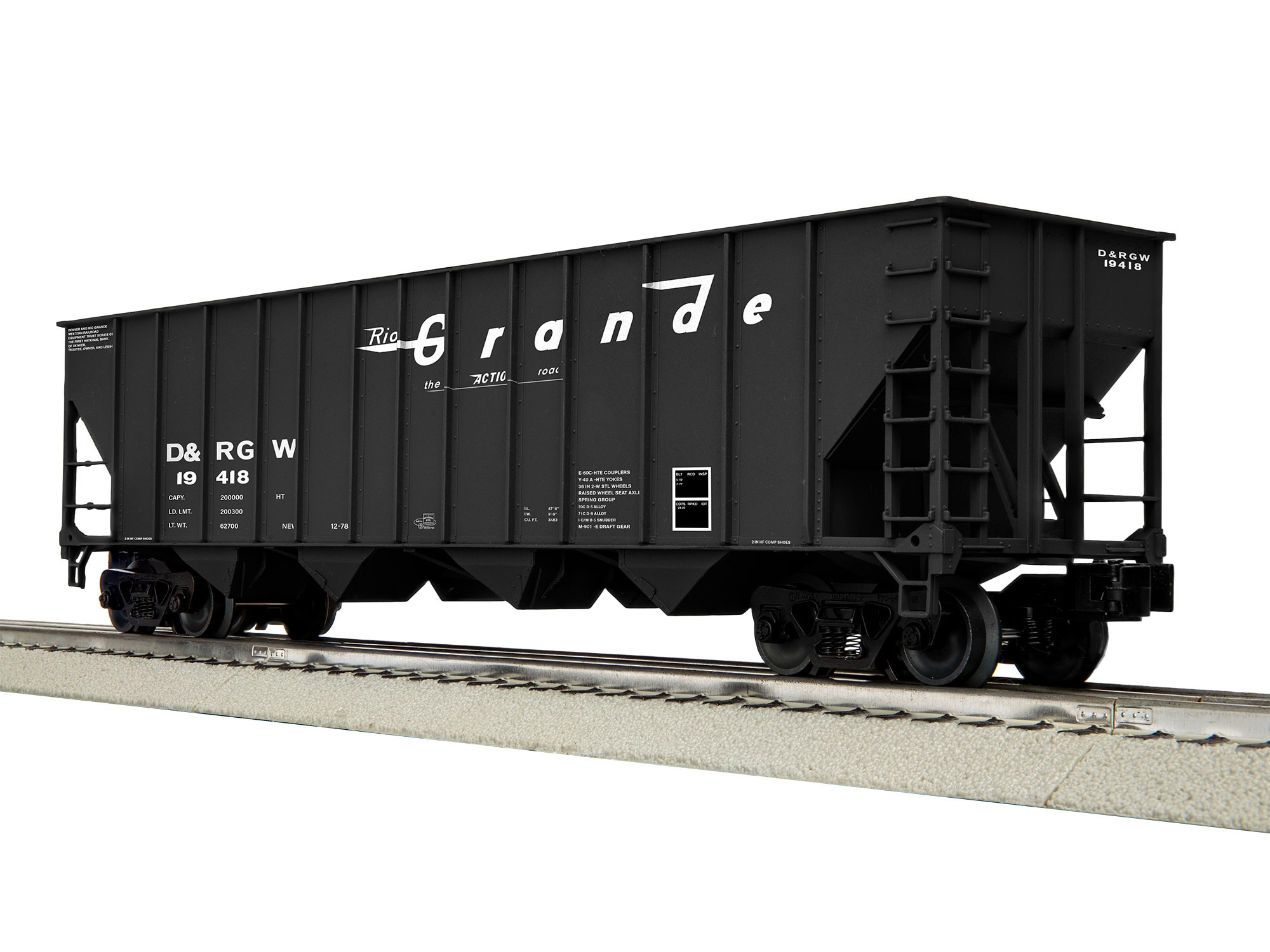 Denver & Rio Grande 4-Bay Hopper 3 Pack A