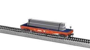 Superman Man Of Steel Flatcar with I-Beam Load