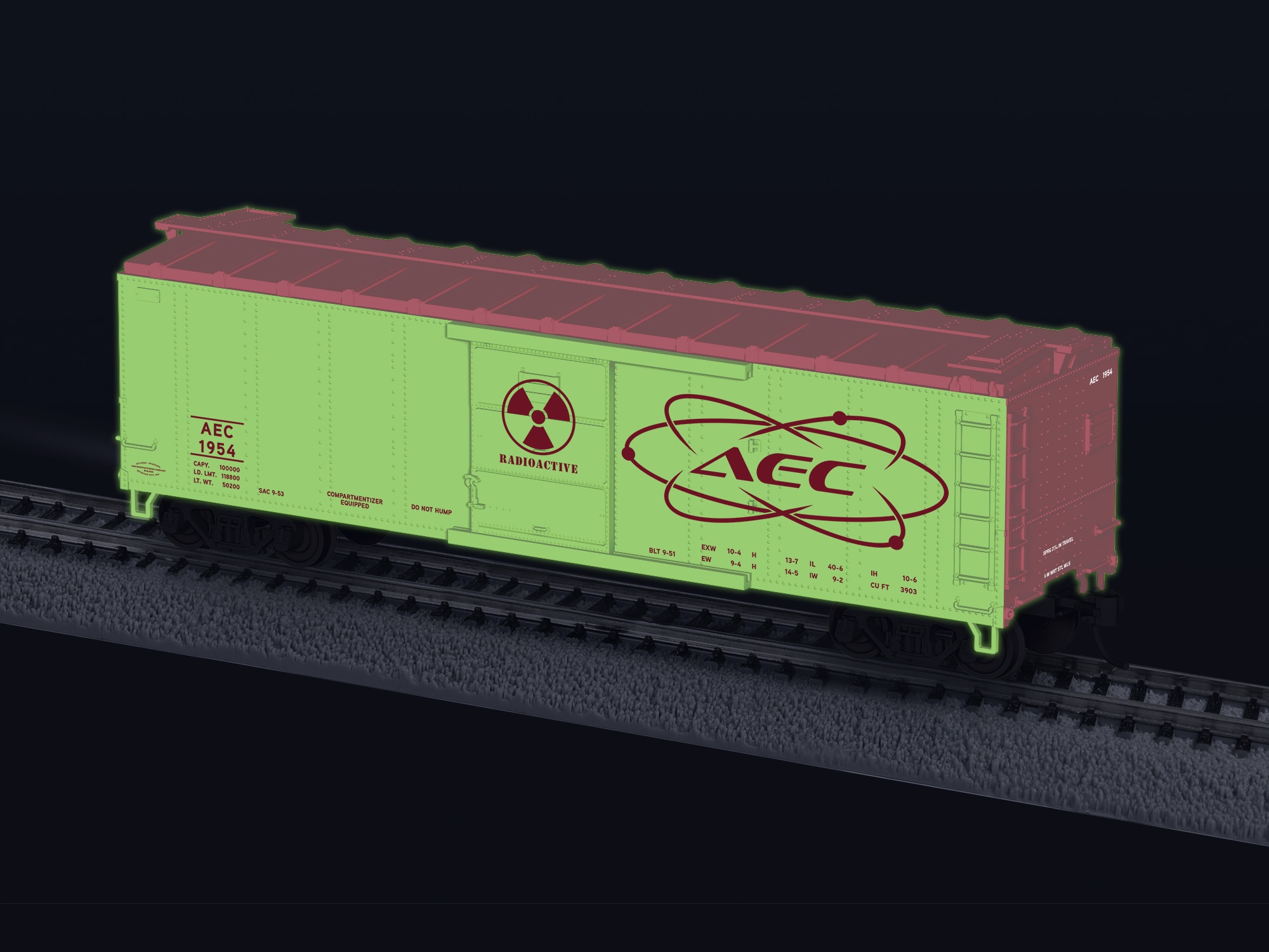Atomic Energy Commission Glow in Dark Sound Boxcar