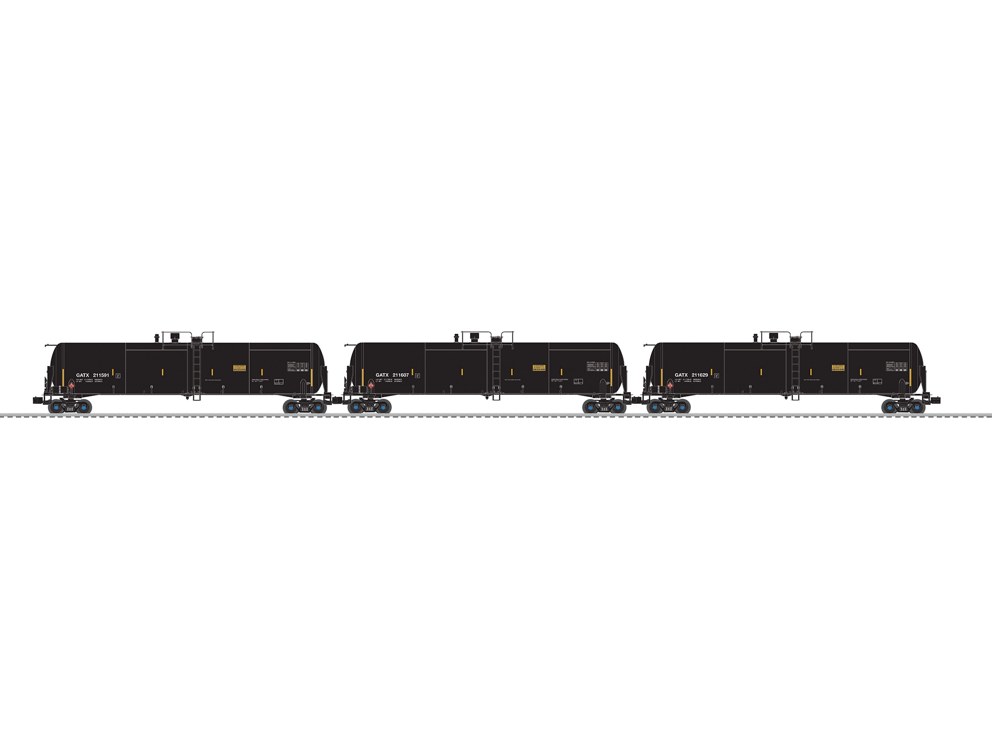 GATX Ethanol Tank Car 3 Pack B