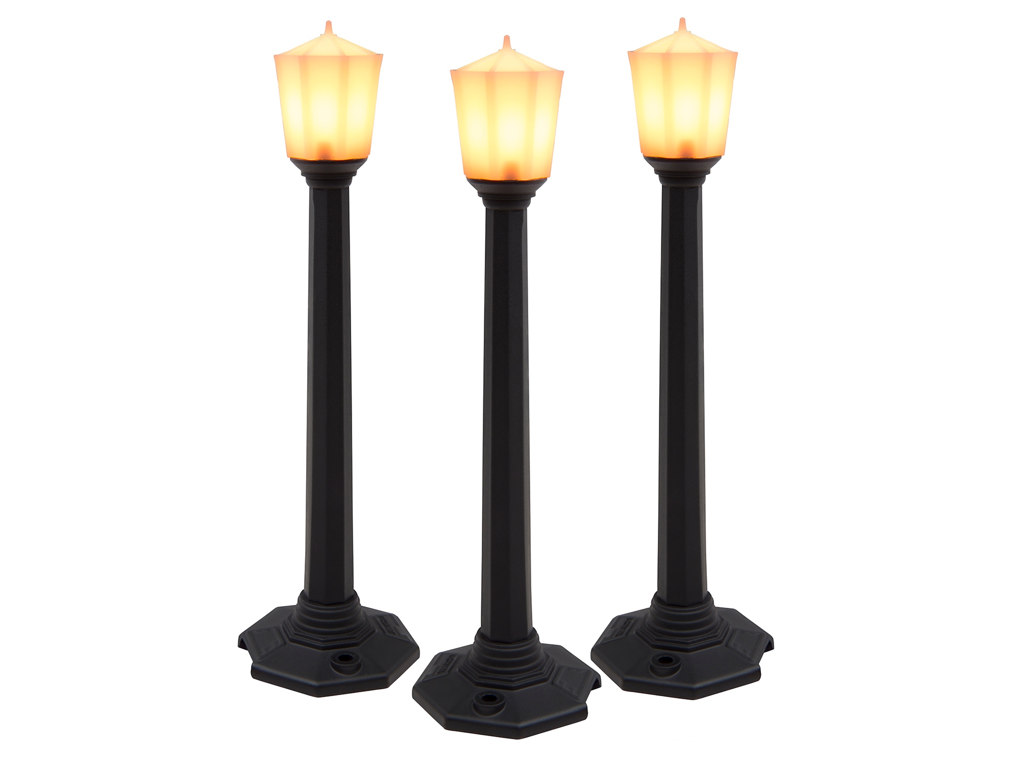 Classic Street Lamps - Black - 3 Pack