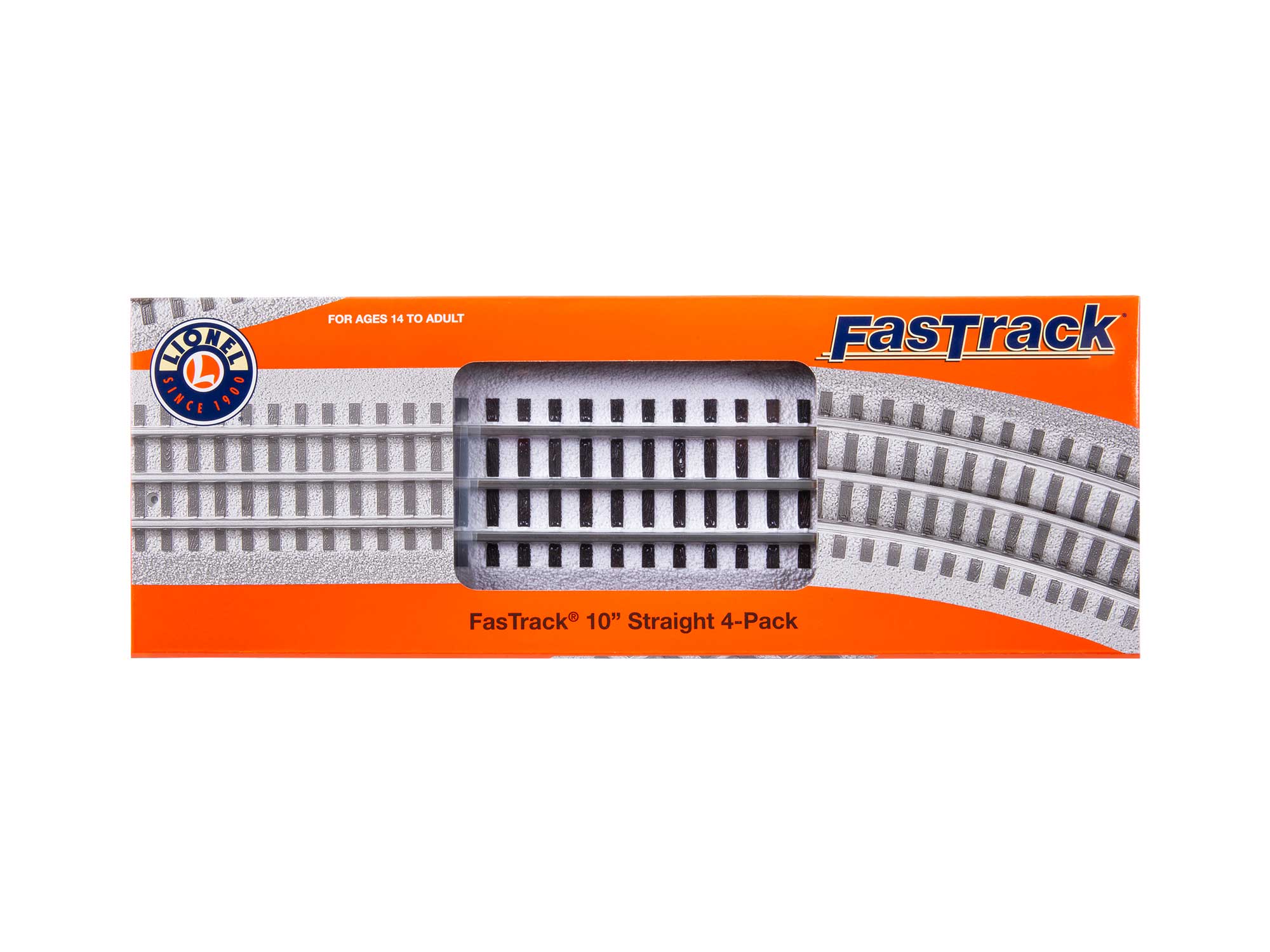 White 10" Straight FasTrack 4-Pack 