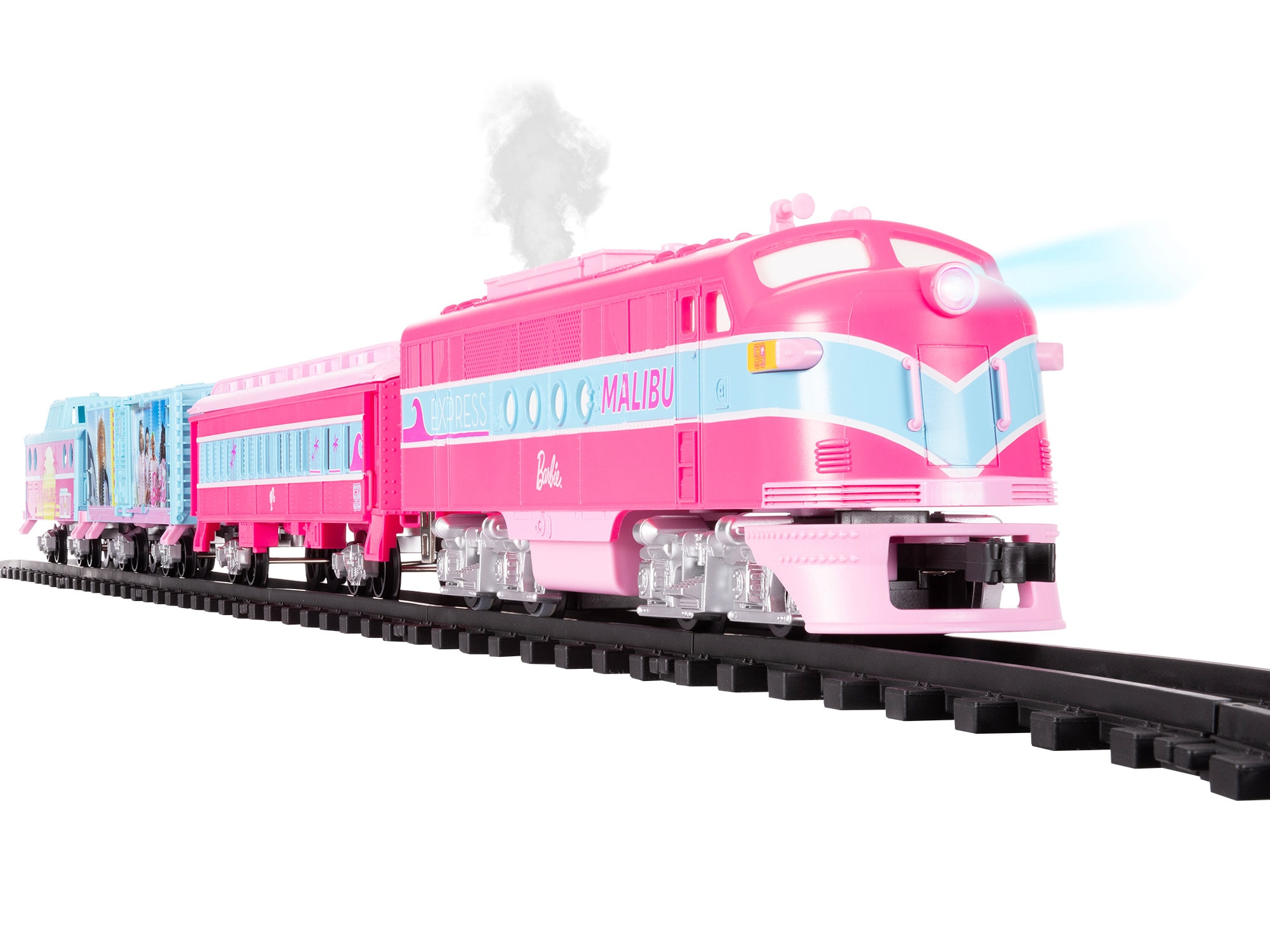 Barbie Malibu Express Battery Operated O-Gauge Train Set