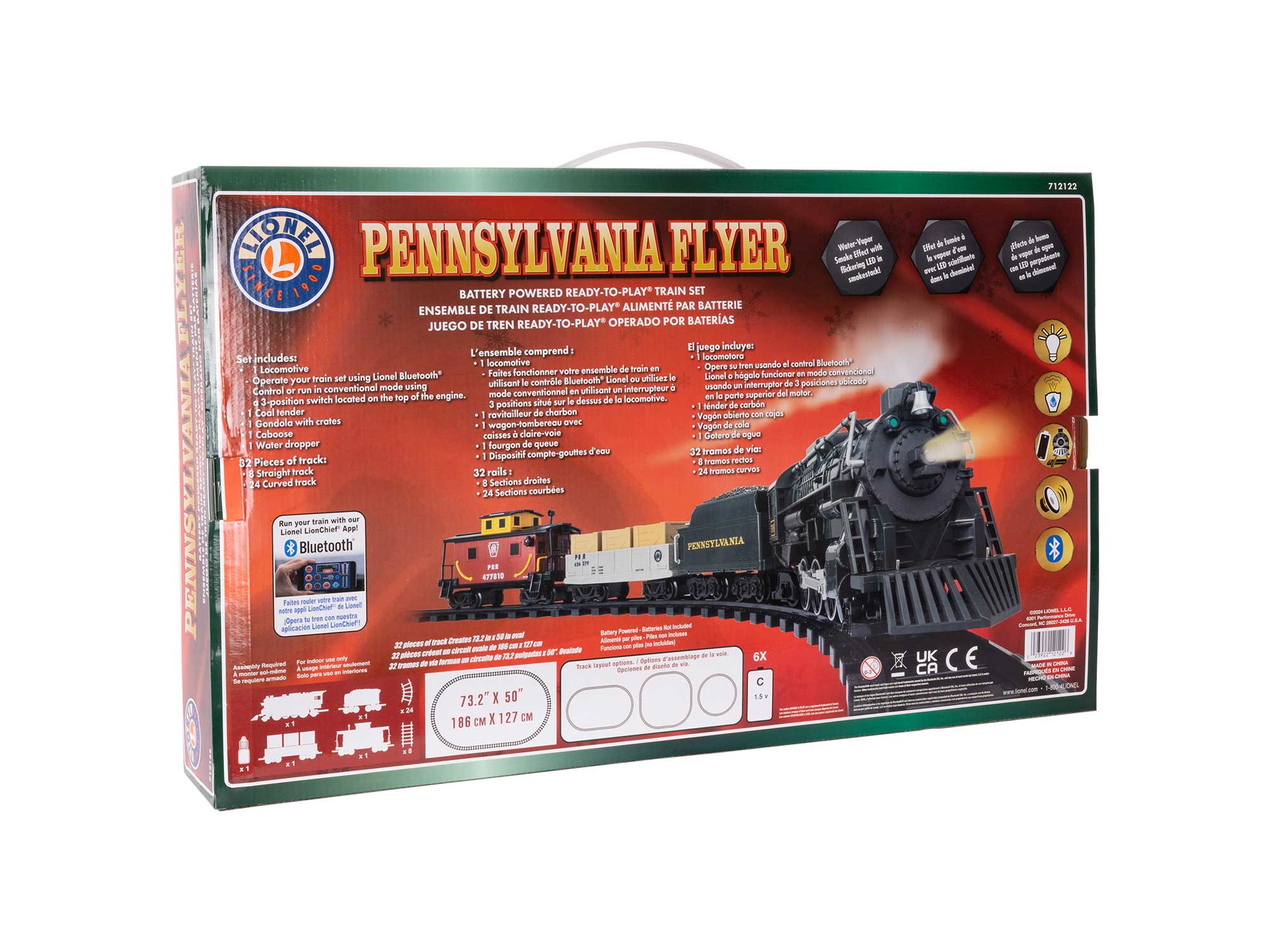 Pennsylvania Flyer Freight Ready-to-Play Train Set w/ Bluetooth