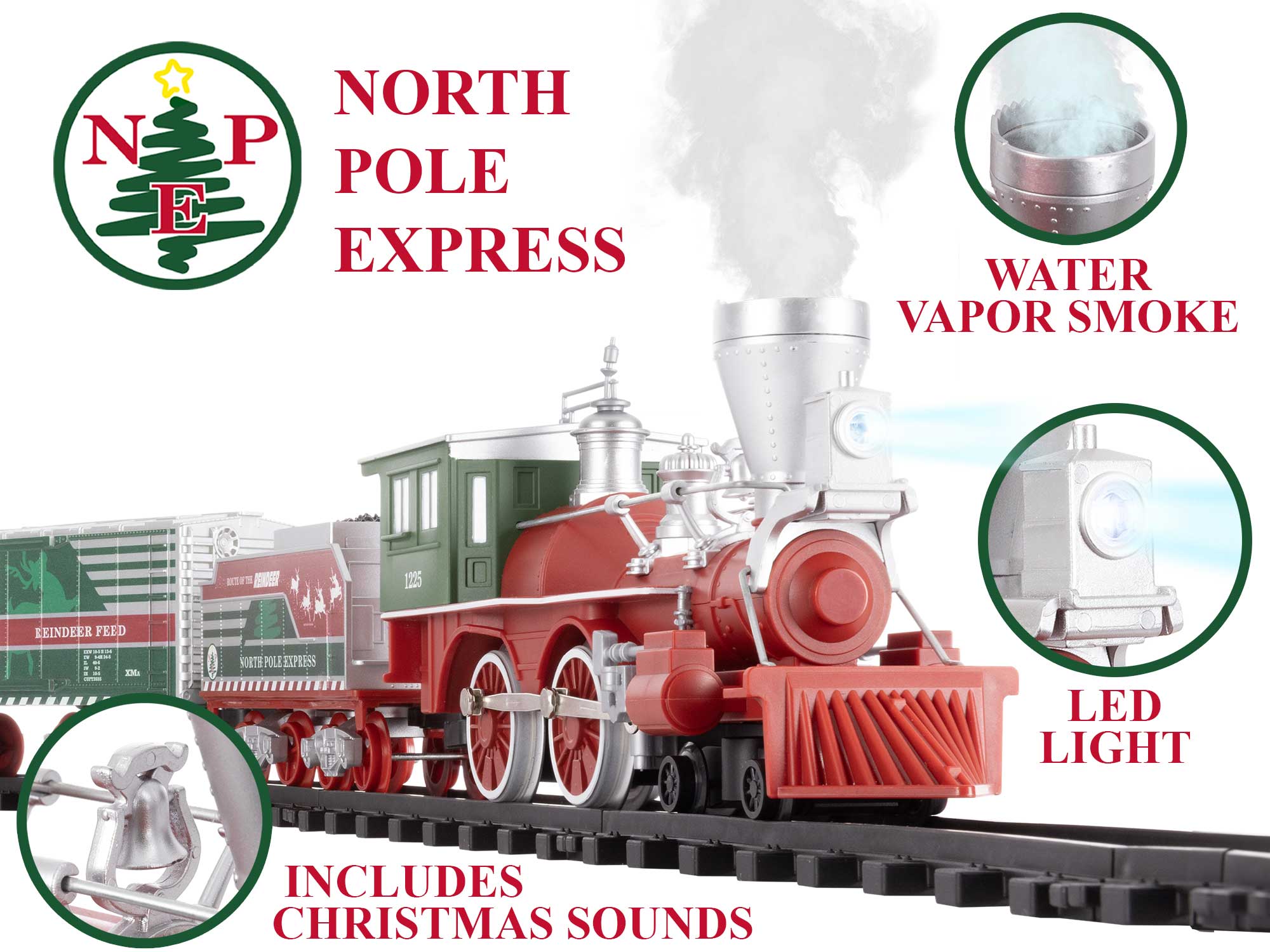 North Pole Express Battery Operated O-Gauge Train Set