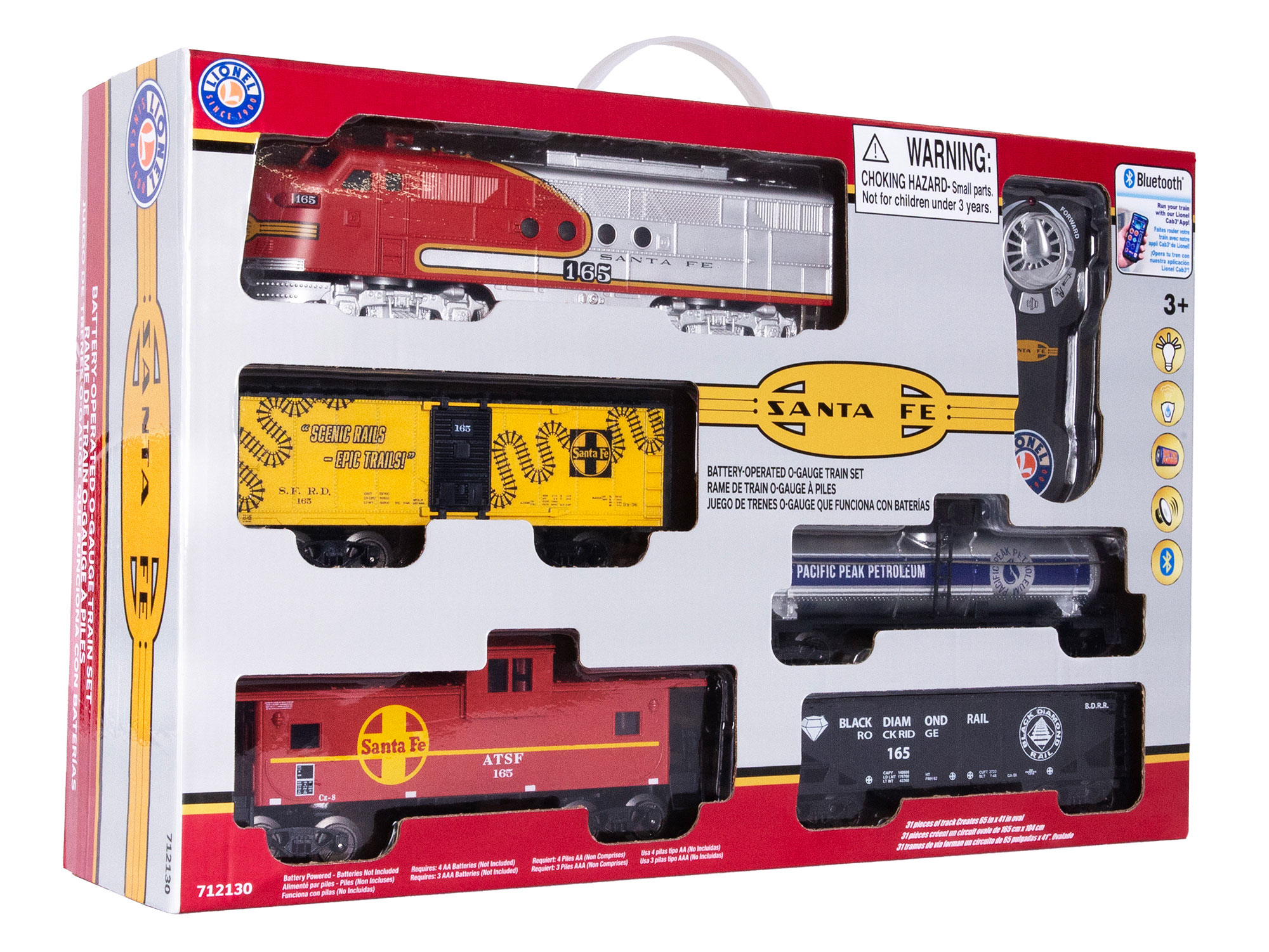 Santa Fe Flyer Freight Battery Operated O-Gauge Train Set