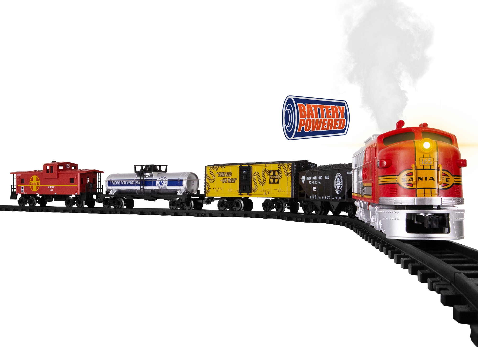 Santa Fe Flyer Freight Battery Operated O-Gauge Train Set
