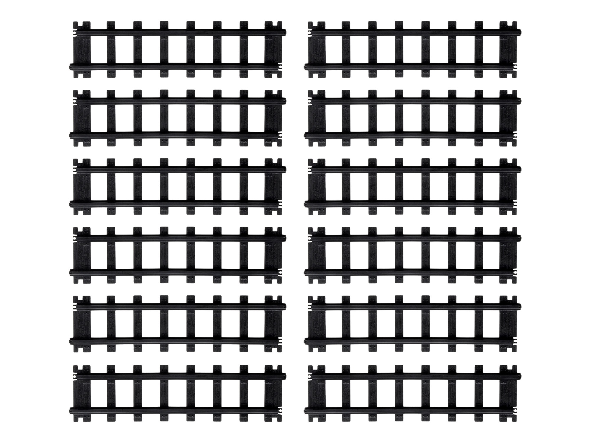 Battery O-Gauge 12pc Straight Track Pack