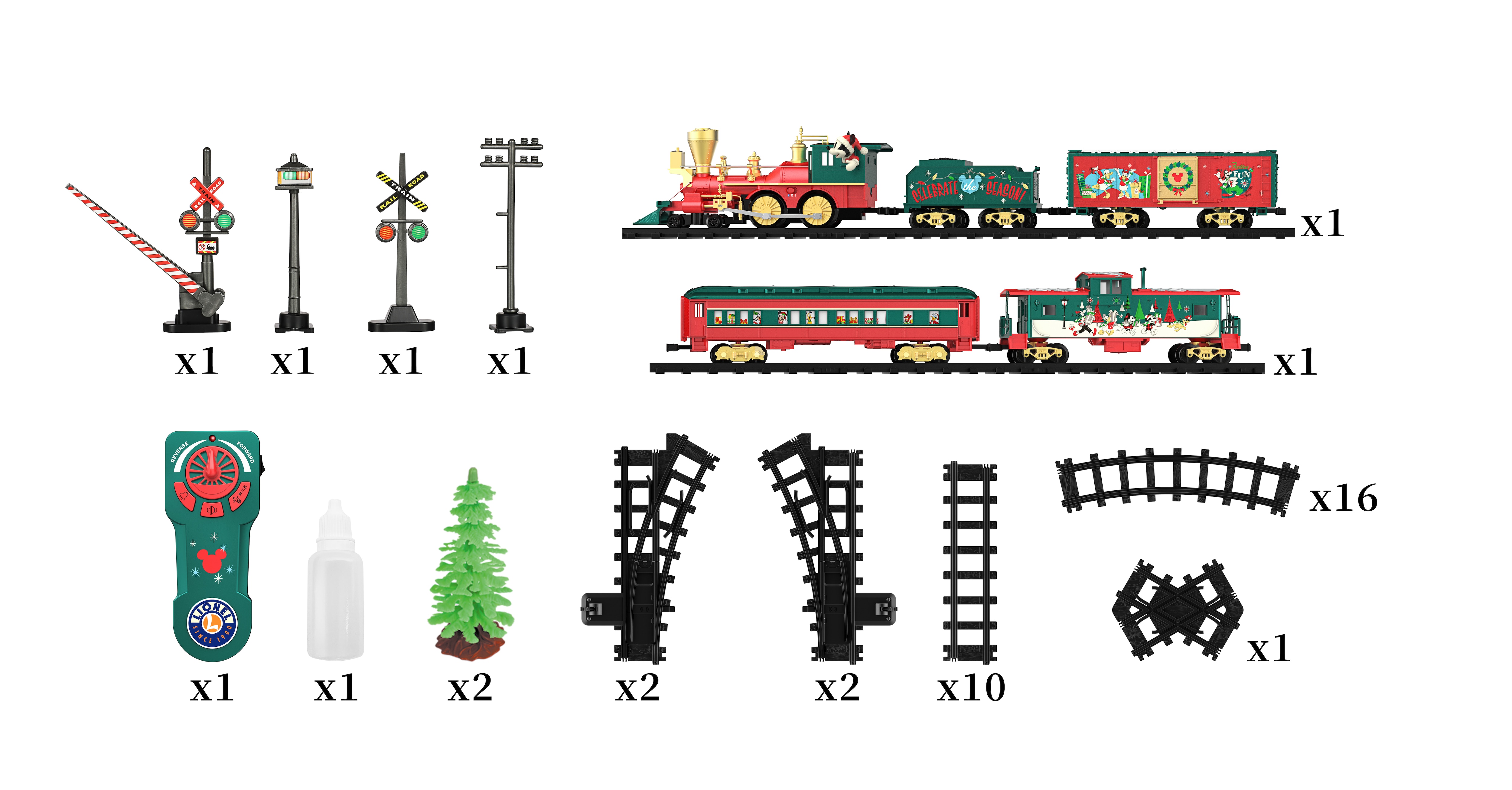 Disney Christmas Battery Operated O-Gauge Train Set
