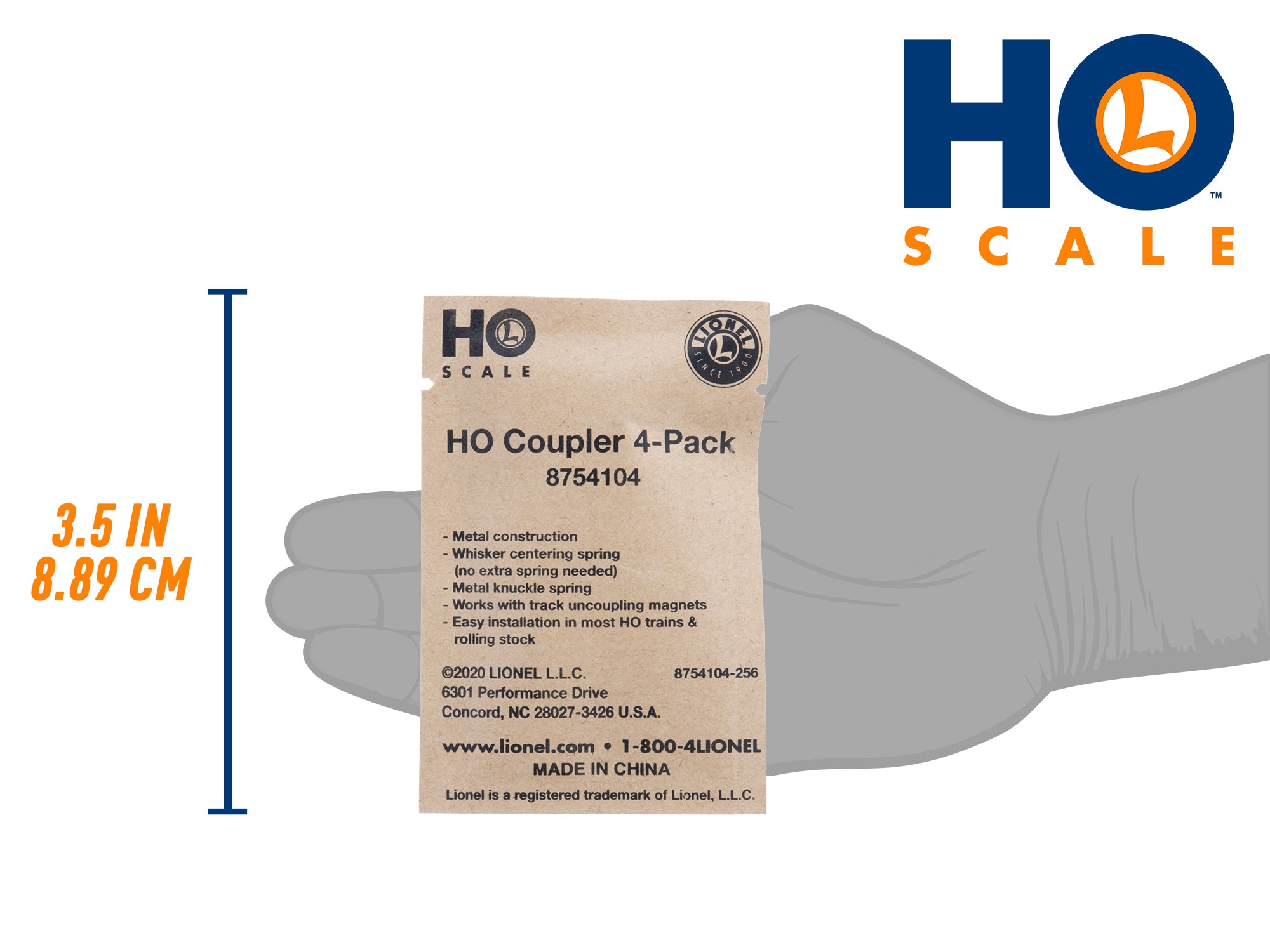 HO Metal Knuckle Coupler 4-Pack
