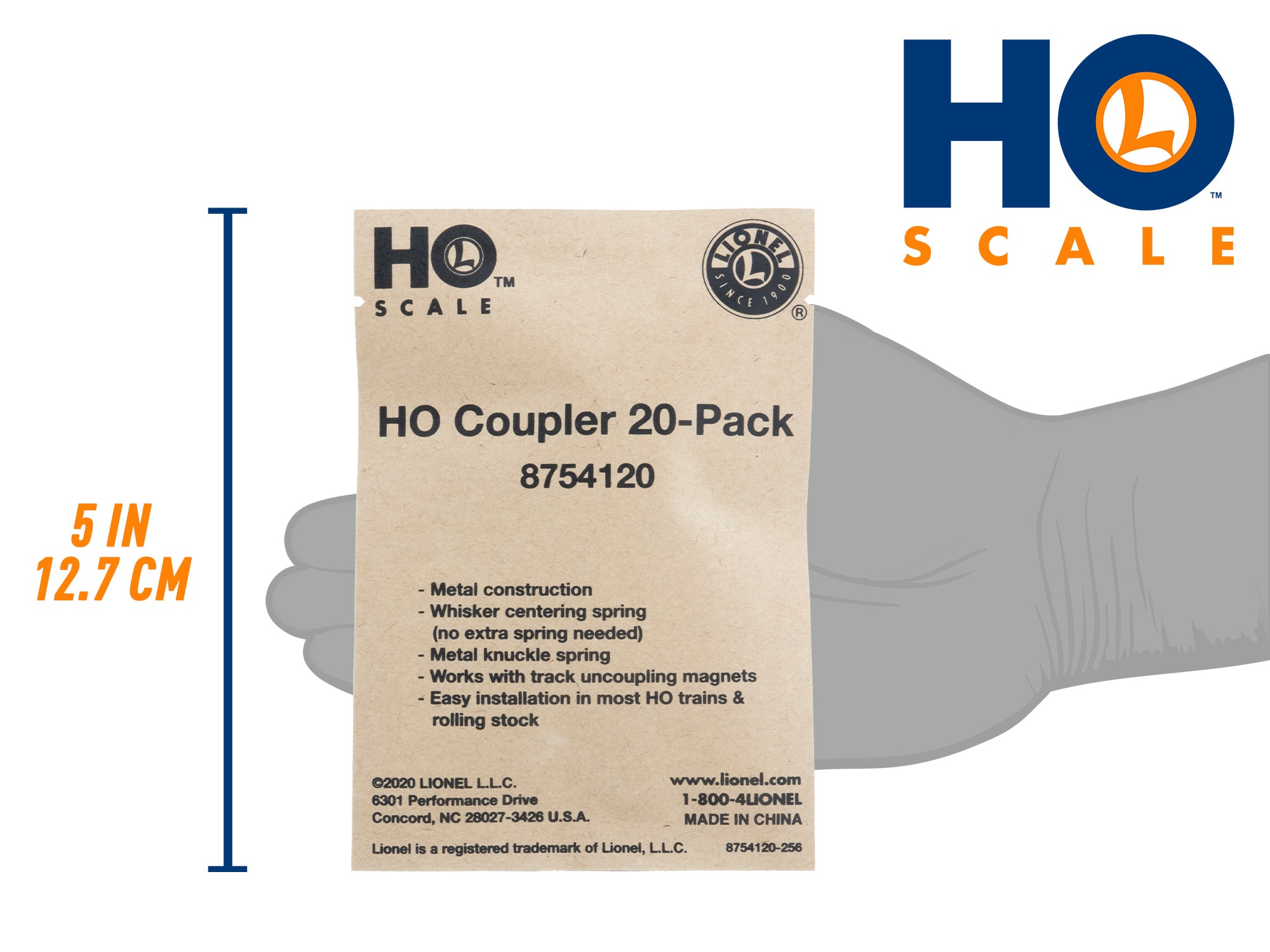 HO Metal Knuckle Coupler 20-Pack